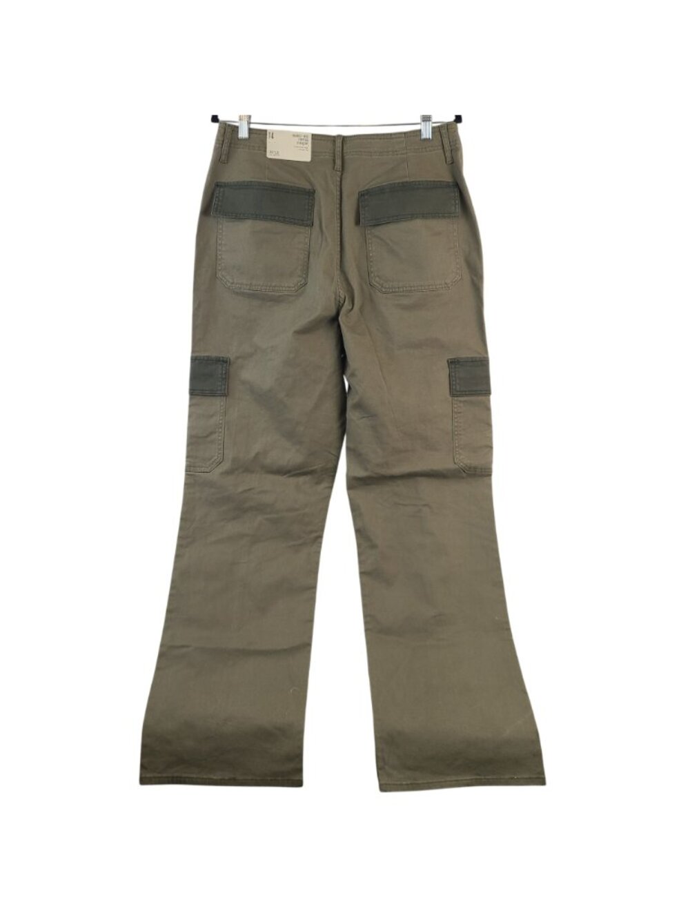 NEW A.N.A. Highest-Rise Vintage Straight Cargo Pants Dusky Oregano Sz 14 - Picture 5 of 6
